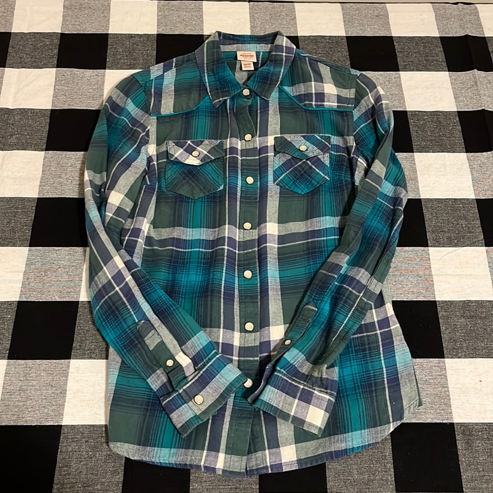Blue & Green Flannel.